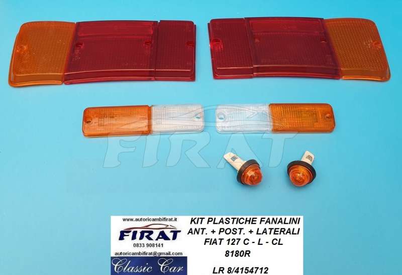 PLASTICA FANALINO FIAT 127 C - L - CL ANT.+POST+LAT. (8180R)